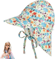 Cappello per bambini con protezione UV UPF 50+ - visiera regolabile - protezione collo - tessuto respirante - età 2-5 anni - misura del capo 48-54 cm