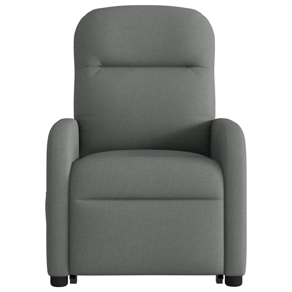 Poltrona Alzapersona Reclinabile Elettrica Grigio Scuro Tessuto 3302993