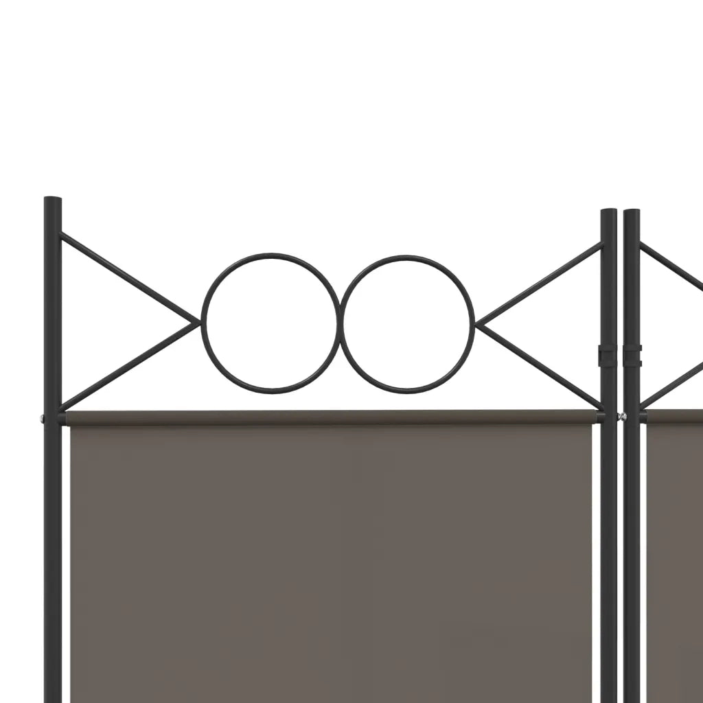 Divisorio Ambienti | Divider per stanze | Paravento a 3 Pannelli Antracite 120x220 cm in Tessuto