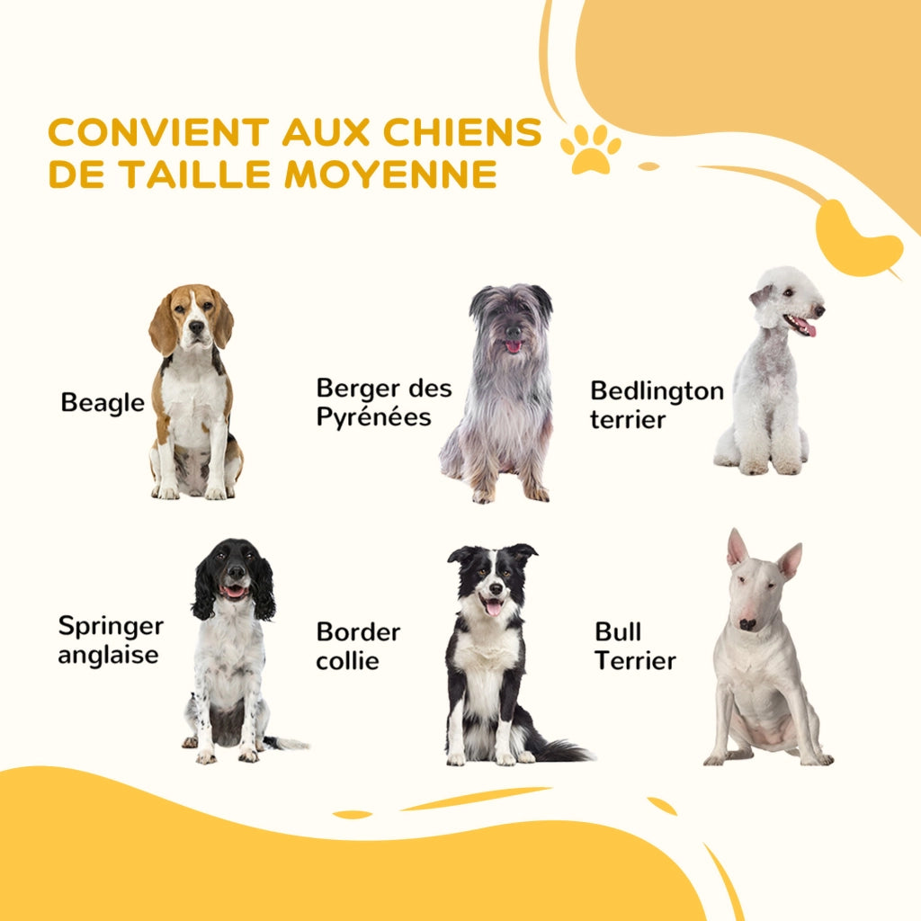 Cancelletto per cani pieghevole 3 pannelli ¨C Xylo ¨C acciaio bianco con porta integrata