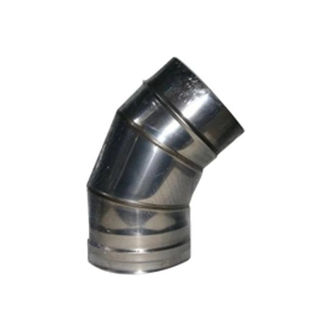 Ala 8018915689427 Gomito inox a settori 45 gradi Acciaio inox Aisi 316L Finitura lucida colore Acciaio