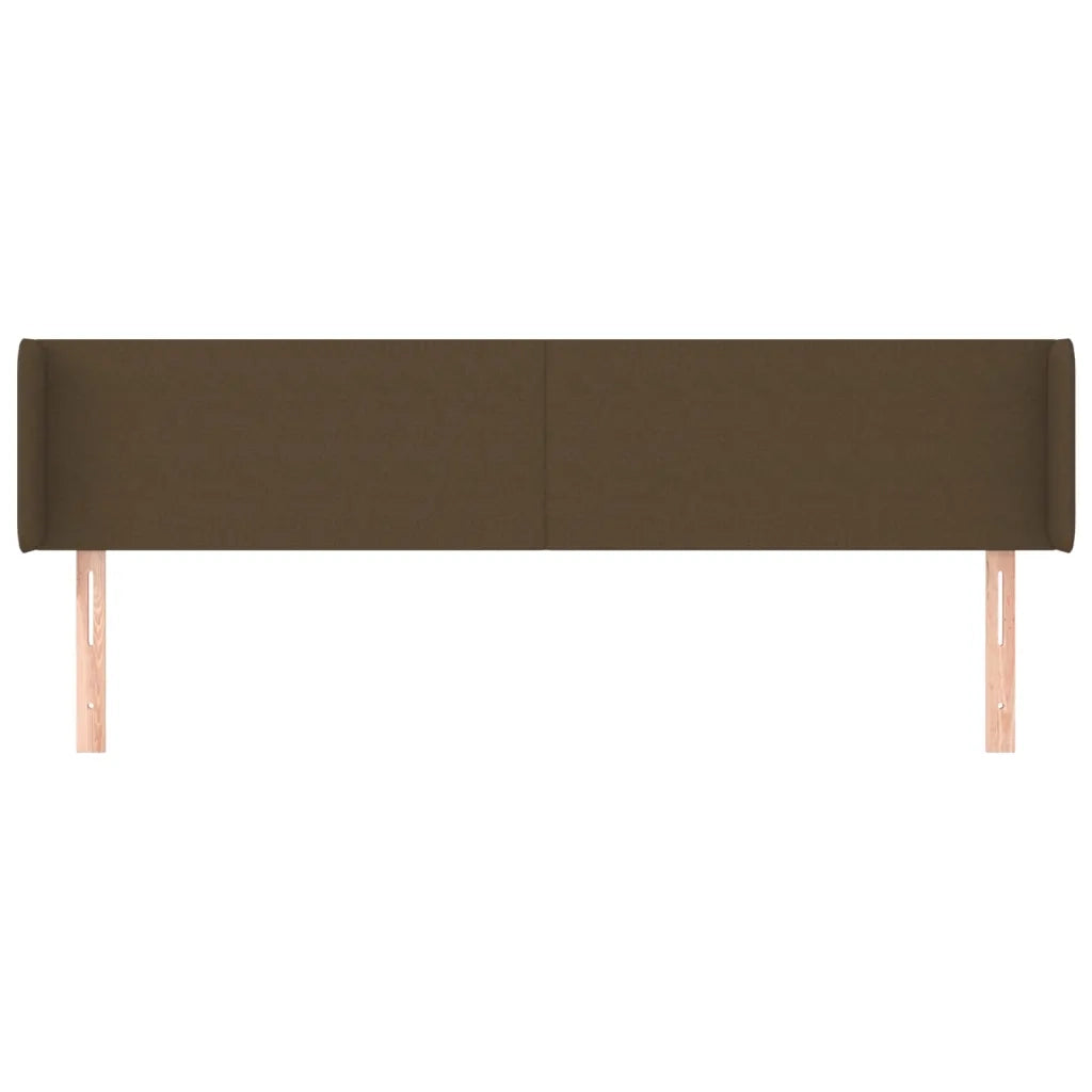 Testiera ad Orecchio Marrone Scuro 203x16x78/88 cm in Tessuto 3118513