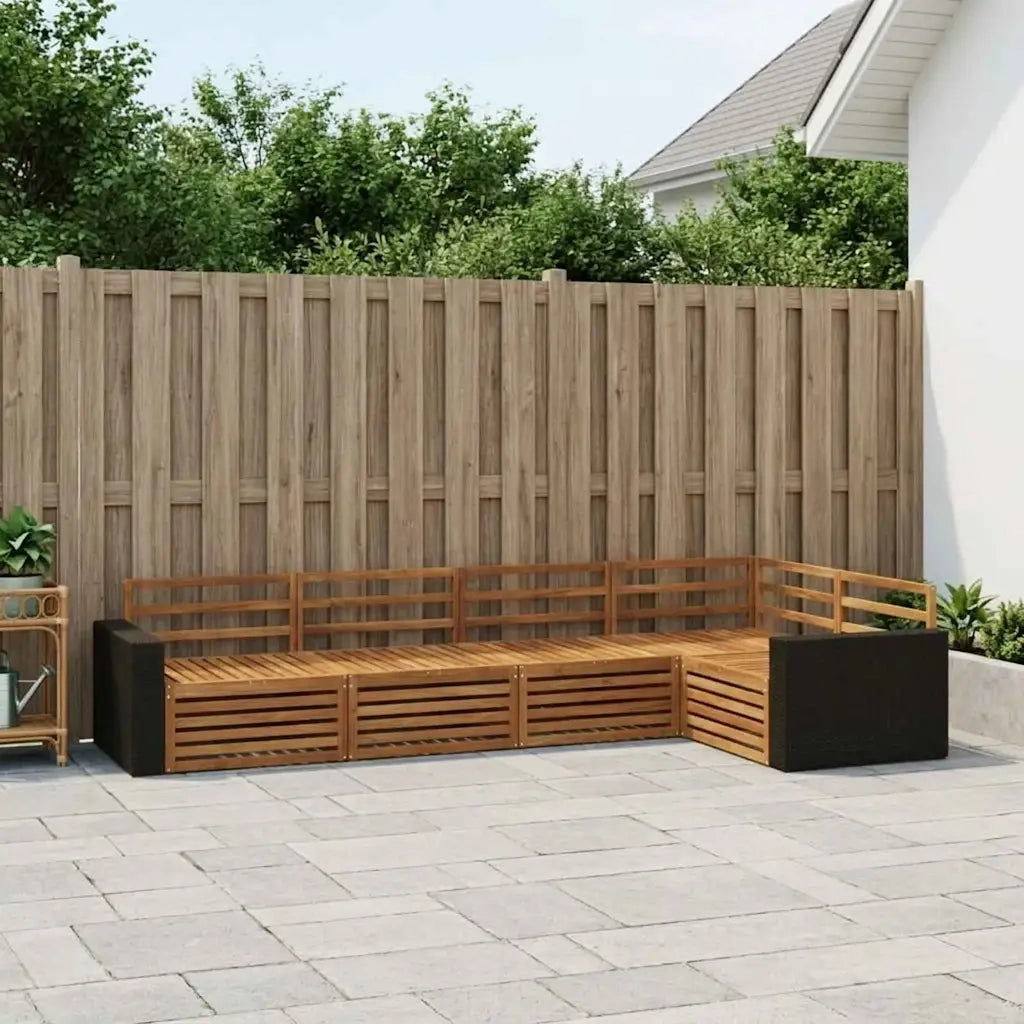Set di divani da esterno 5 pcs Naturale 331 x 172,5 x 73 cm 3383362