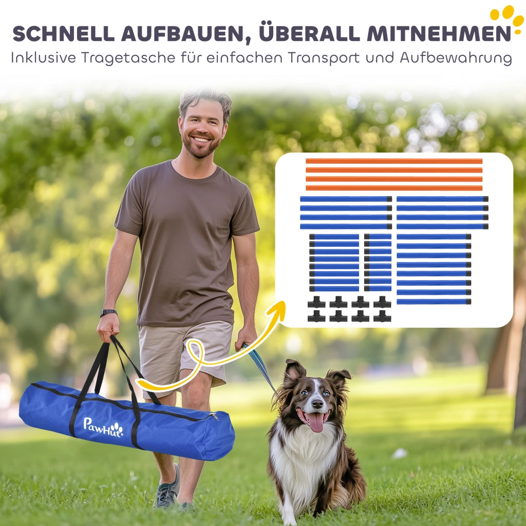 Set Agility per Cani ¨C Zephmum ¨C 4 Pezzi con Hurdle e Borsa
