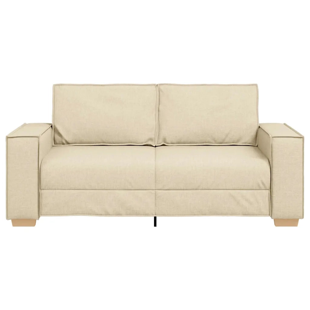 Divano a 2 posti Crema 180x78x84 cm Tessuto 4104987