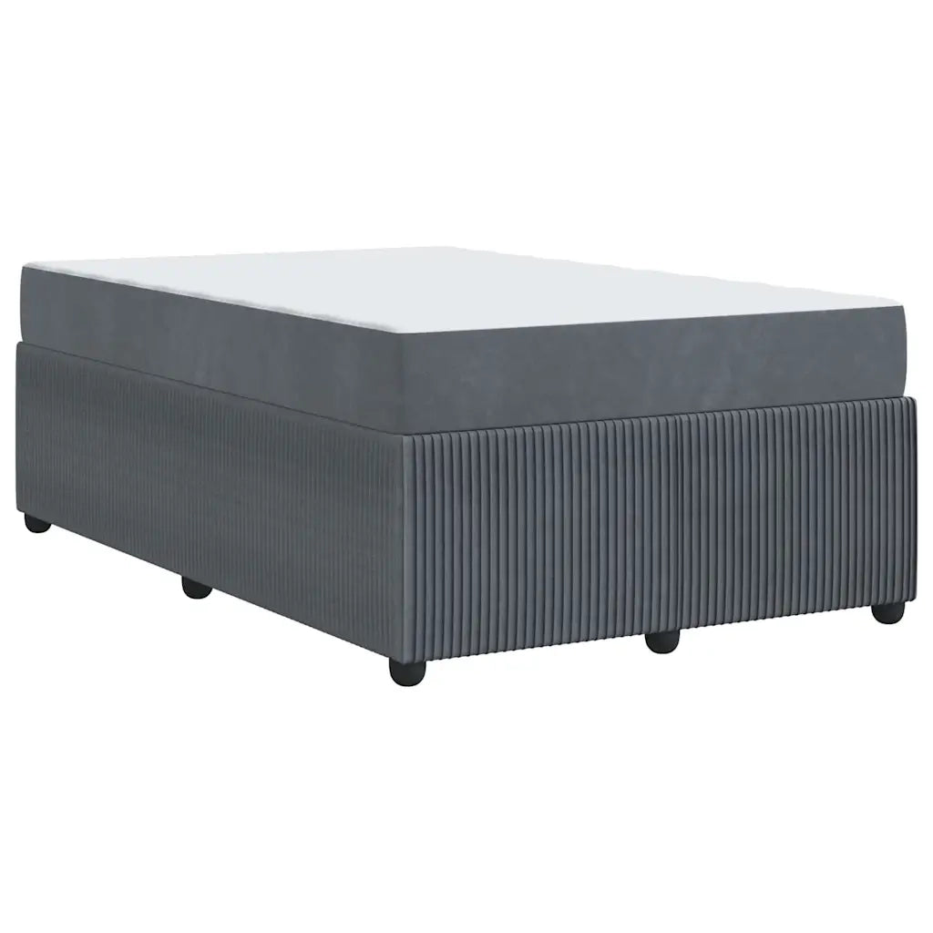 Letto matrimoniale | Letto per adulti | Struttura del letto Grigio scuro 120 x 200 cm Tessuto