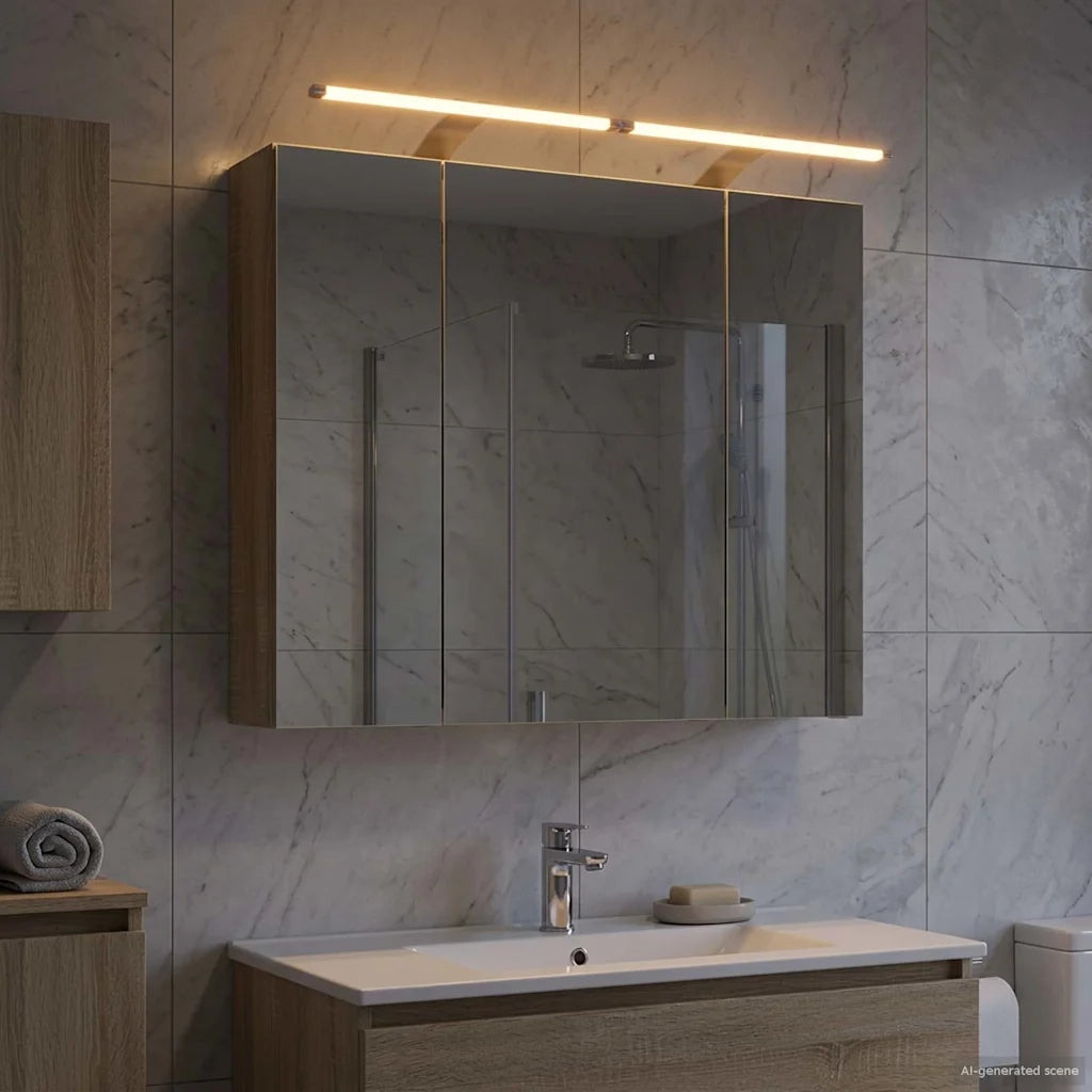 Mobiletto per specchio da bagno Rovere Sonoma 80 x 14.5 x 70 cm 889113