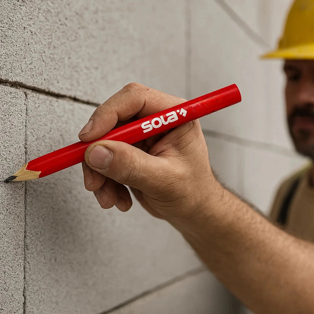 Matita carpentiere zb 24 hb rossa tratto netto preciso cantiere