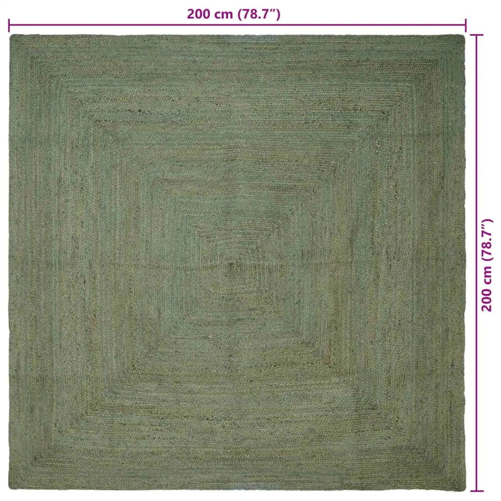 Tappeti per area Quadrato Verde Oliva 200 x 200 cm Juta 42010461