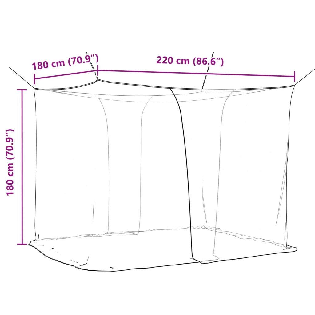 Zanzariera per letto 156 maglia 3 pcs Nero Poliestere 42033576