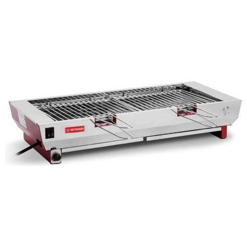 CF B860E Griglia Elettrica 3200 W Acciaio Inossidabile colore Inox e Rosso