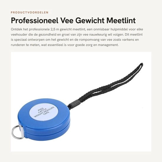 Meetlint Professionale da 250 cm con Tabella di Misura Precisa in PVC/ABS Durevole