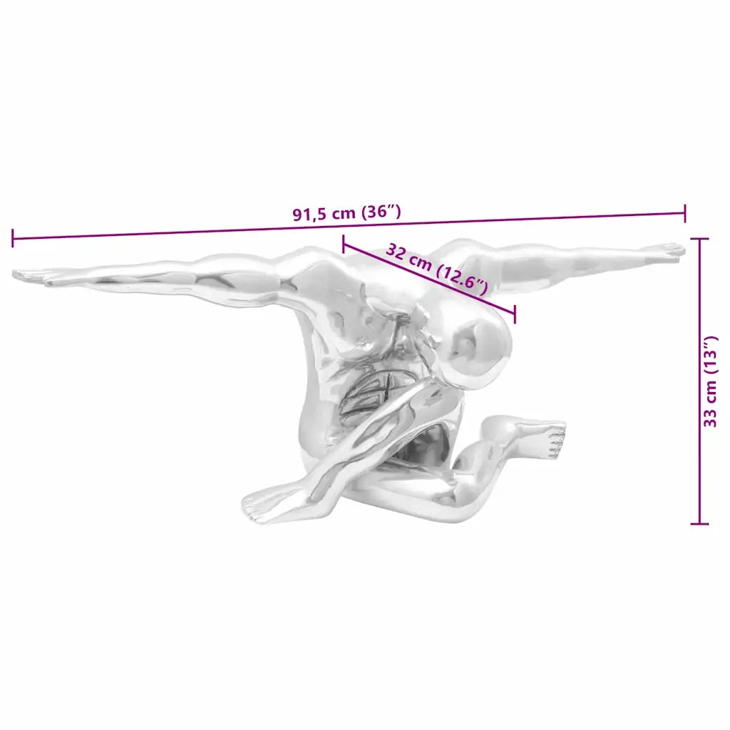 Scultura Argento 91,5 x 32 x 33 cm Alluminio CFW6582802