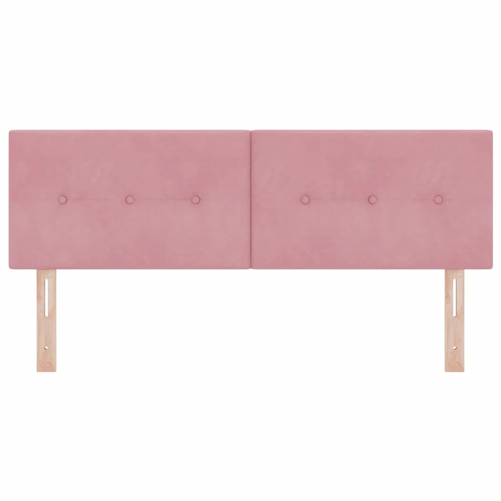 Testiera | Testata LED con strisce LED Rosa 160 cm Velluto