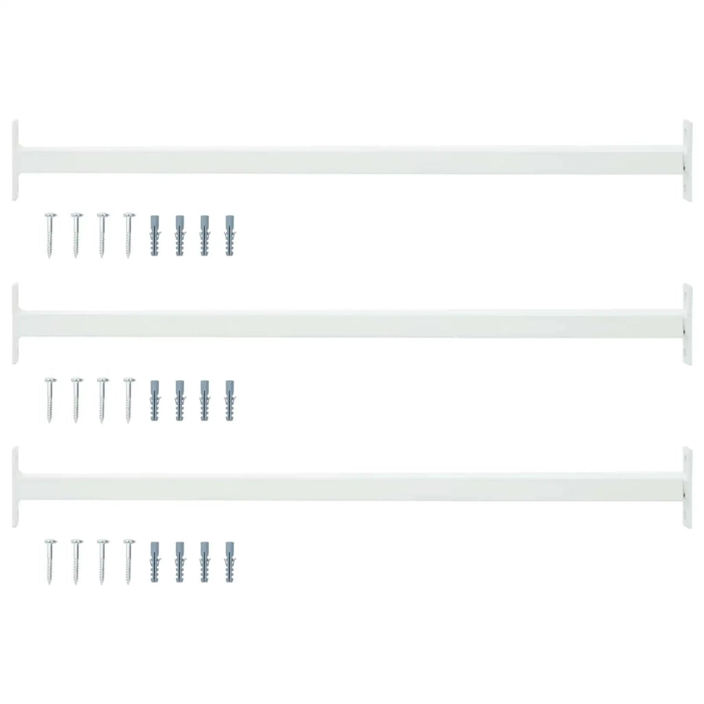 Barra di Sicurezza Regolabile per Finestra 3 pcs Bianco Acciaio 42031313