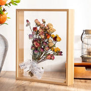 Supporto Fotografico in Legno con Box Ombreggiante Display Standard - Vetrina a Doppia Facia - 21,2 x 31 cm - Colore Legno Moka