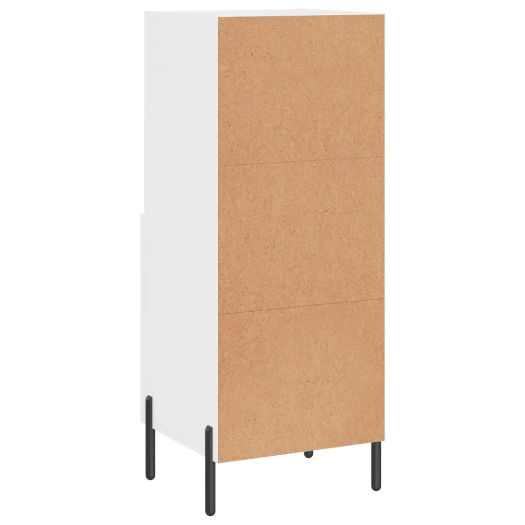 Credenza Bianco Lucido 34,5x34x90 cm in Legno Multistrato 828678