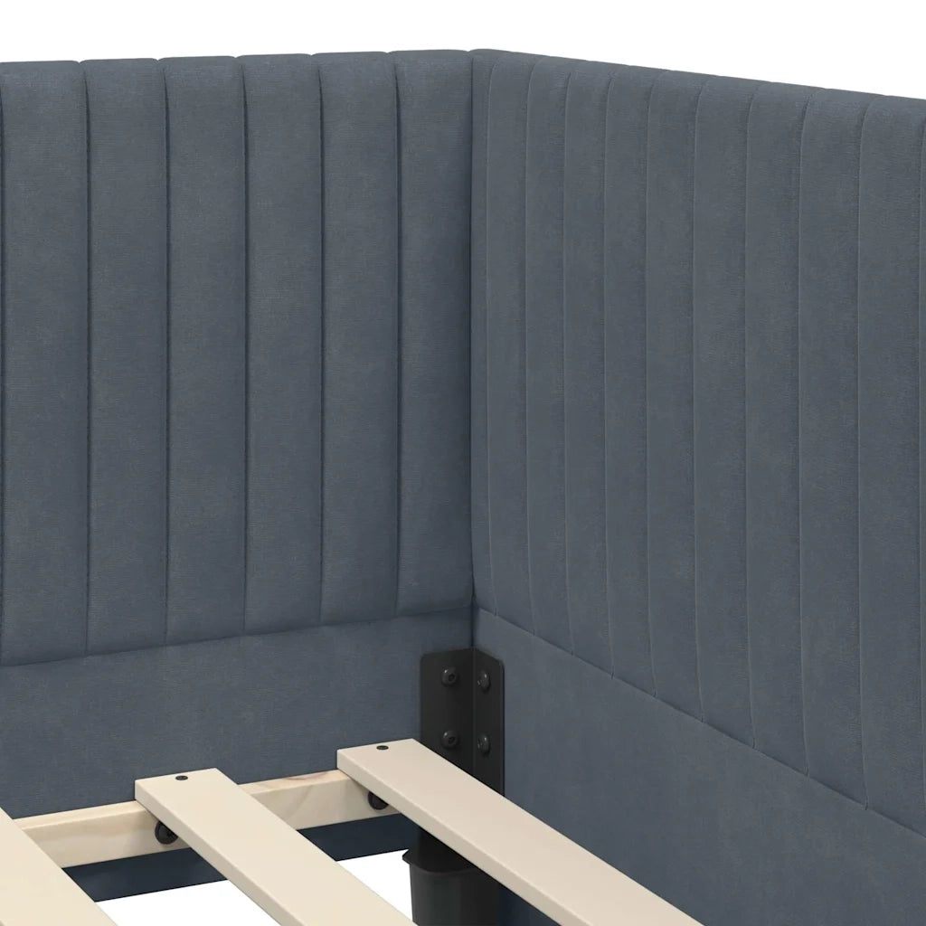 Struttura Letto Angolare con Materasso 2 pcs Grigio Velluto 3393799