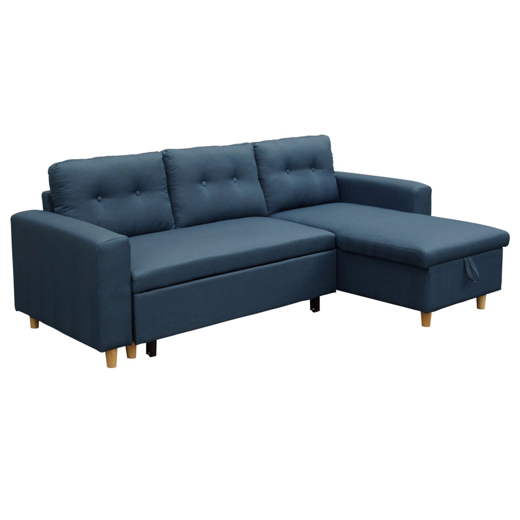 WADEDivano letto angolare a 3 posti blu