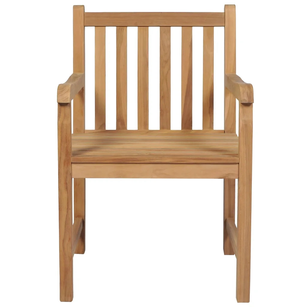 Sedie da Giardino 6 pz e Cuscini Bianco Crema Massello di Teak 3073048
