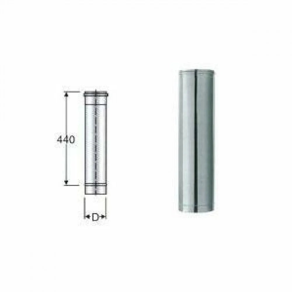 Inox mono parete aisi 316 tubo l .500 d.160