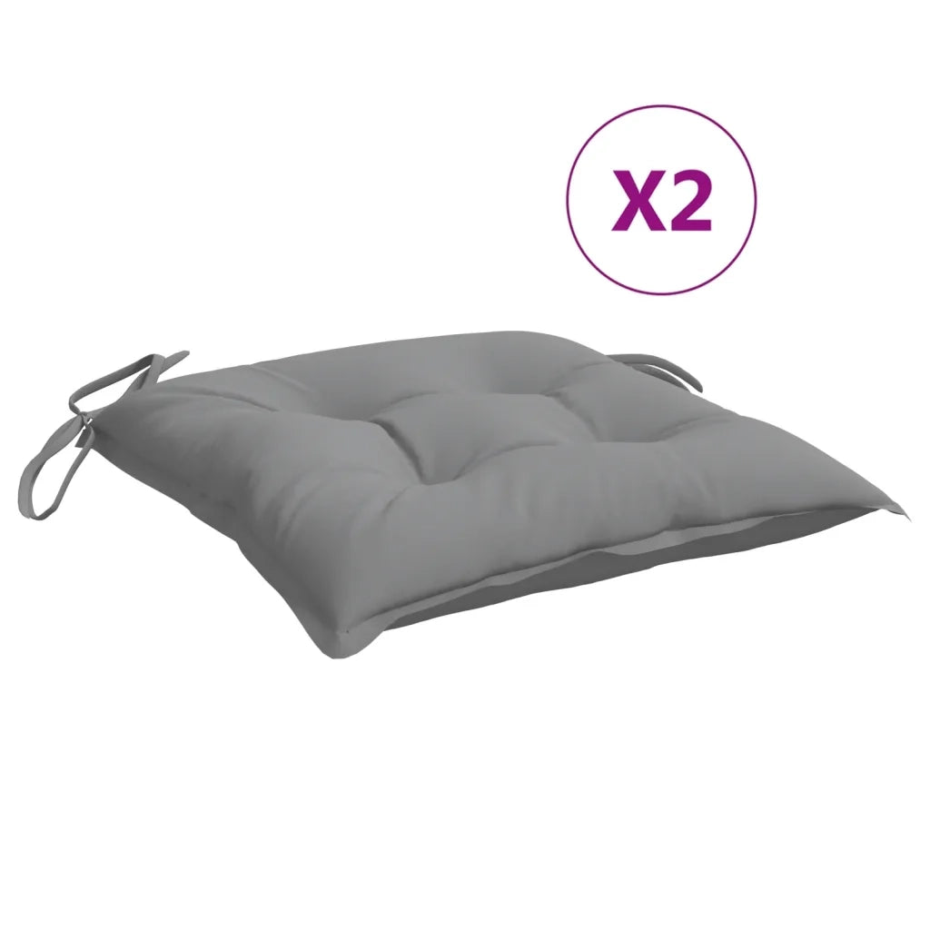 Cuscini per Sedia 2 pz | Cuscini per sedie Grigi 50x50x7 cm Tessuto Oxford