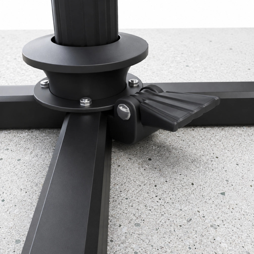 Ombrellone 3X4 M Con Braccio Retrattile E Rotabile A  360° Per Piscina Gazebo Terrazze Bar Hotel In Acciaio Inossidabile Telo 180 G M2 Resistente Ai Raggi UV Impermeabile Nero