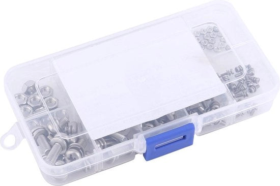 Assortimento kit di viti a testa a sfera in acciaio inossidabile da 160 pezzi con scatola di conservazione - set di riparazione - M2 M2.5 M3 M4 M5 - duraturo e pratico.