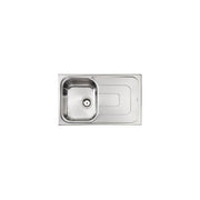 CM 011391.S1.01.2016 PIZZICA Lavello da incasso 1 vasca con gocciolatoio a destra 79 x 50 cm in acciaio inox antigraffio colore Inox