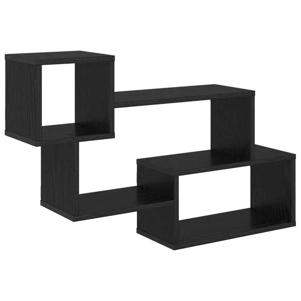 Mensola sospesa A parete Rovere Nero 87 x 20 x 55 cm 8012093