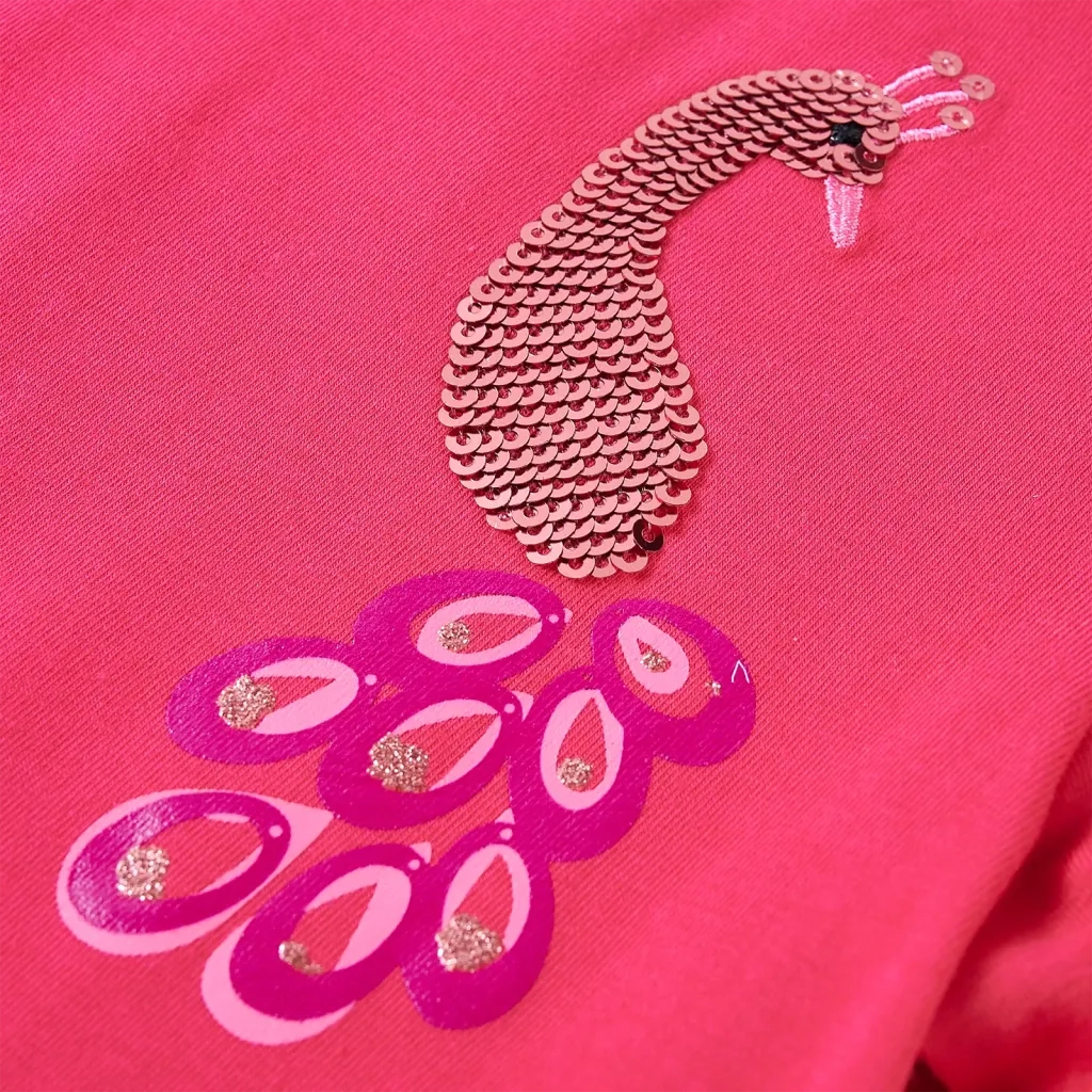 Maglietta da Bambina a Maniche Lunghe Fucsia 104 13590