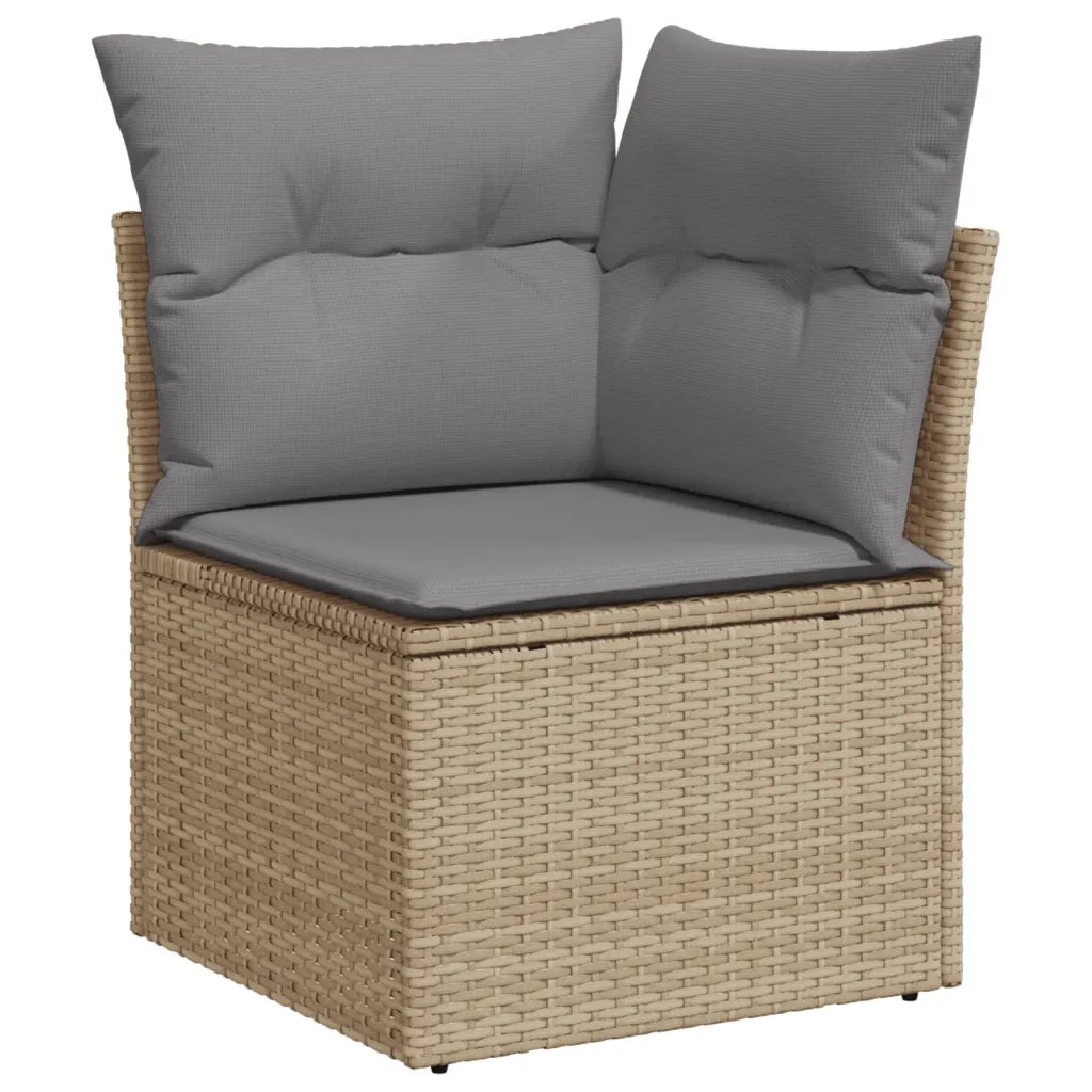 Set Divano da Giardino 5 pz con Cuscini Beige in Polyrattan 3227620