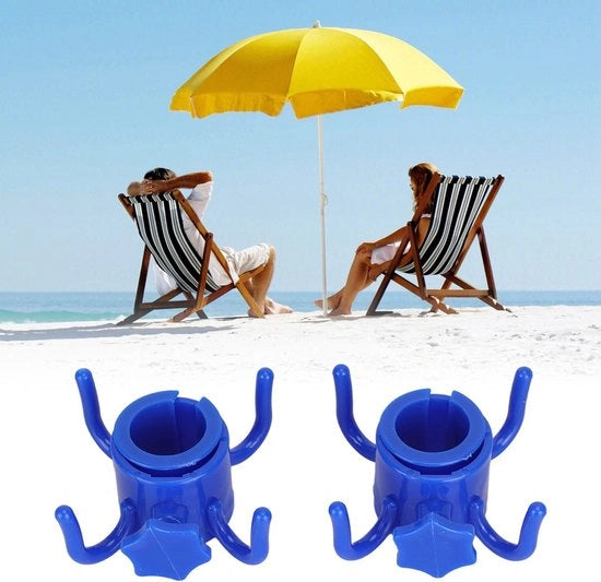 Parapluo con Gancio per Due Pezzi - Materiale in Plastica - Gancio per Ombrello da Spiaggia