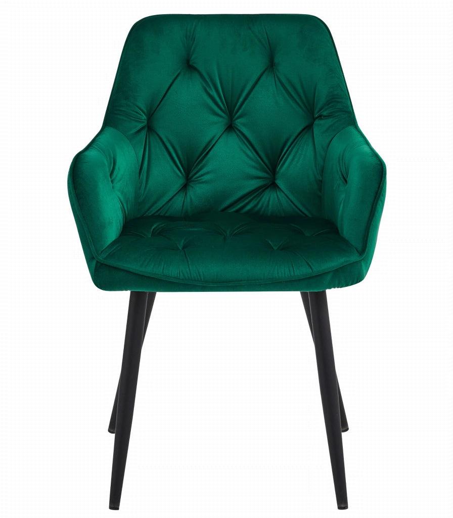 Sedia VALORA LUKK - Elegante velluto verde scuro per soggiorno x 2