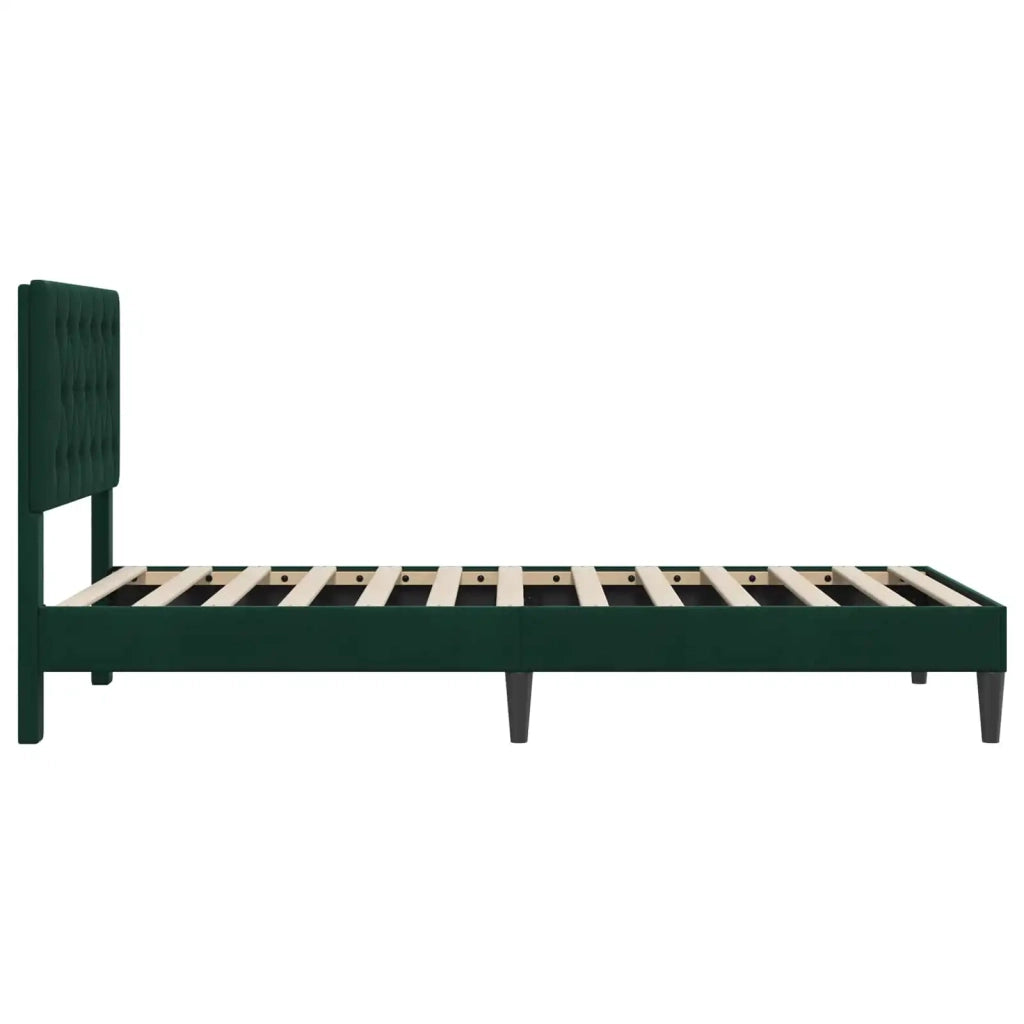 Struttura del letto-Giroletto Verde Scuro 80 x 200 cm Velluto 176292