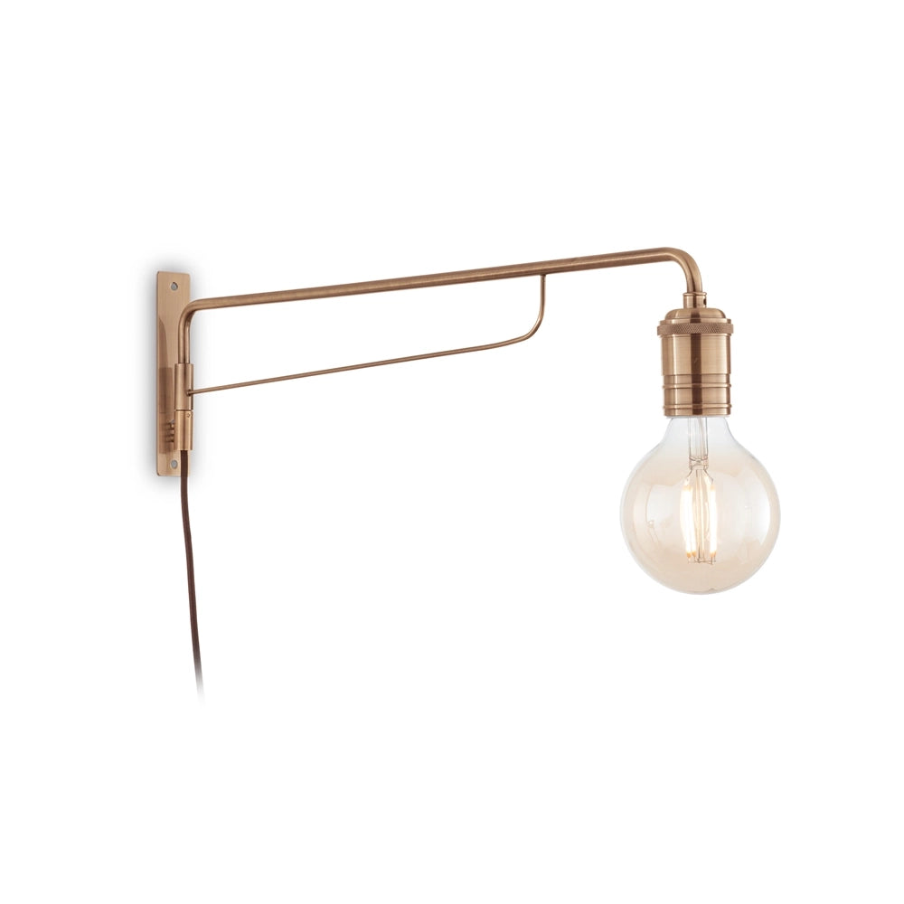 Applique Industrial-Minimal Triumph Metallo Ottone 1 Luce E27