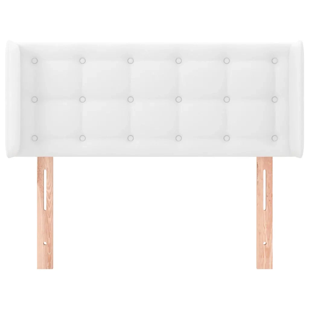 Testiera ad Orecchio-Testata con Orecchie Bianca 103x16x78/88 cm in Similpelle 265179