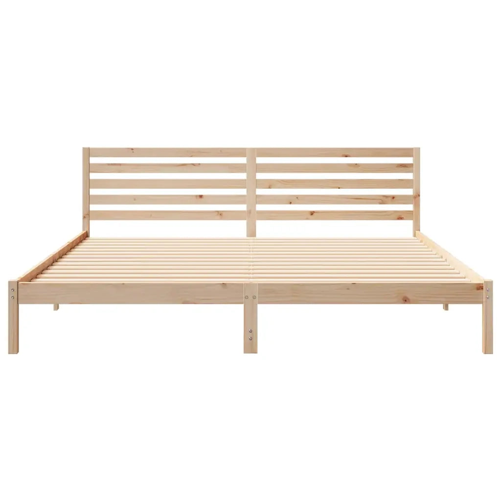 Struttura del letto Marrone 180 x 210 cm Pino massello 872317