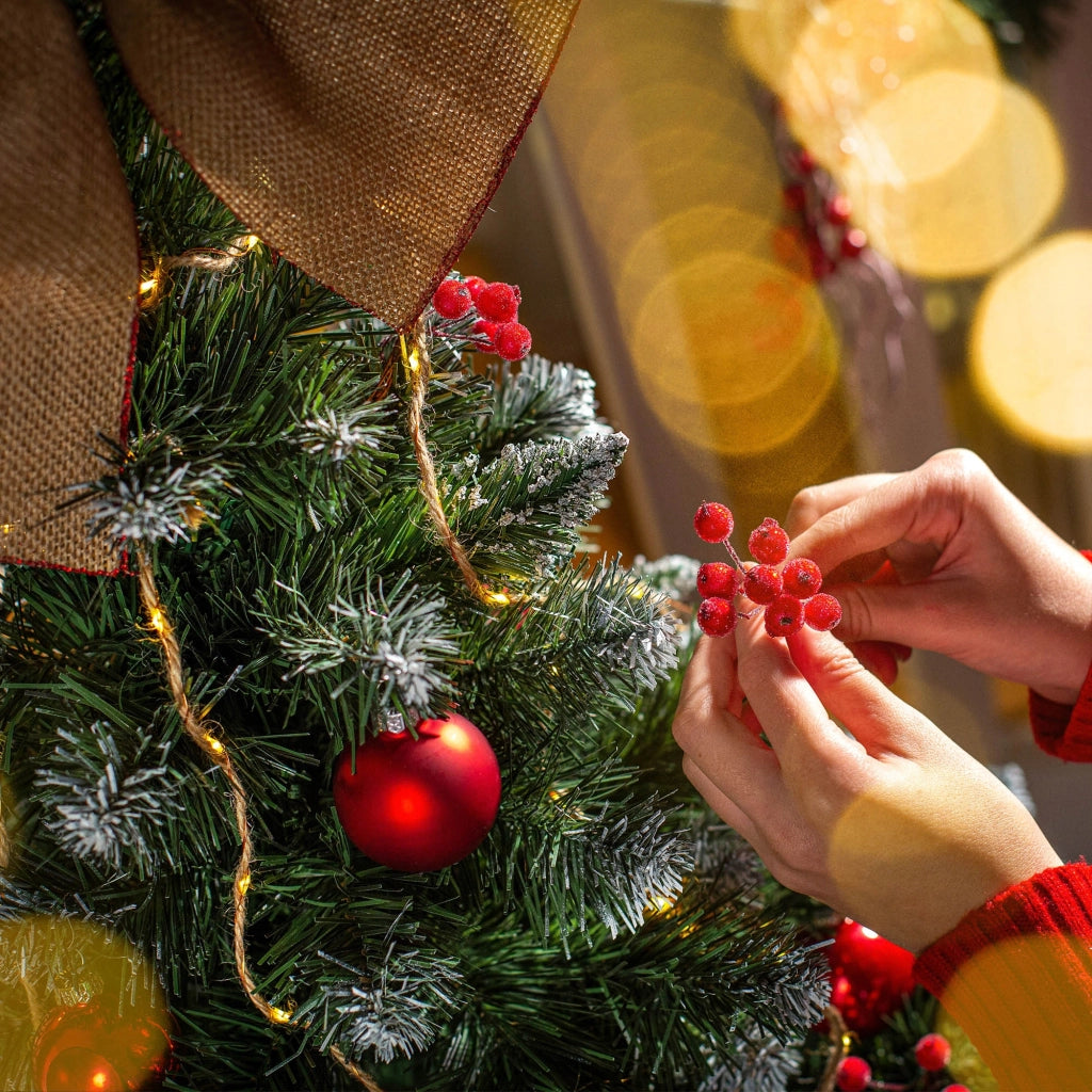 Albero di Natale artificiale KADAX su tronco, 160 cm, realistico, denso, a forma di diamante, stabile.