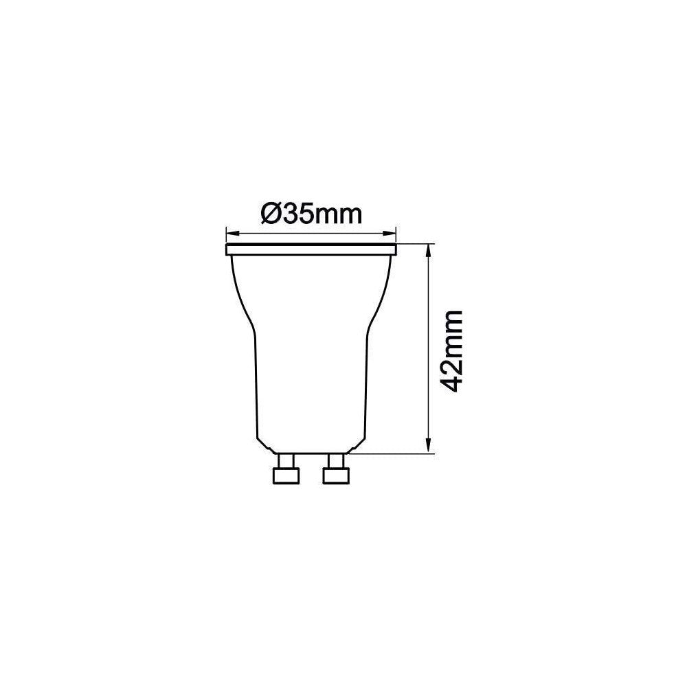 Faretto a led GU10 4W 60 d. 35mm 3000K