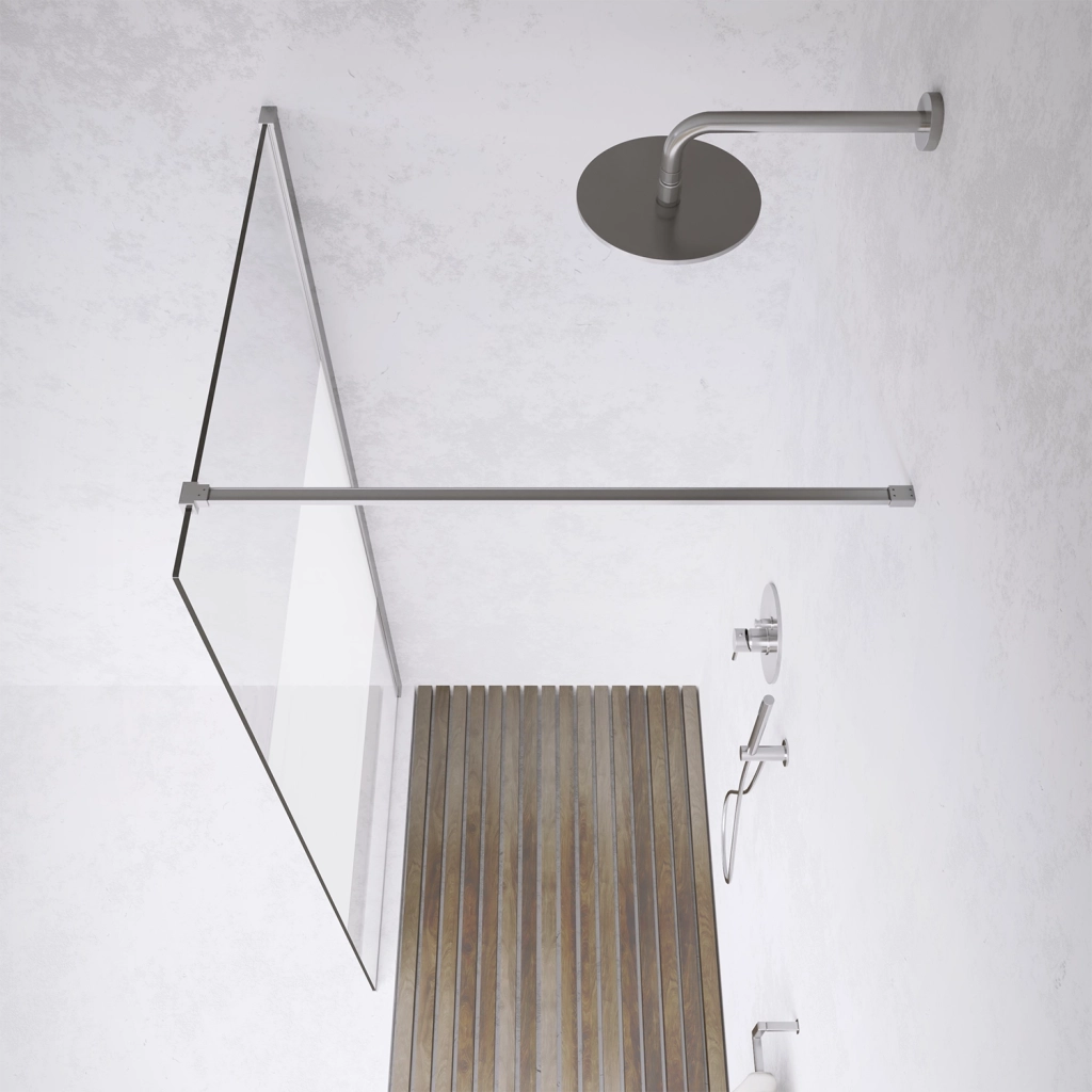 Parete doccia walk-in 80 cm 8mm opaco anticalcare h200 | Lazaros
