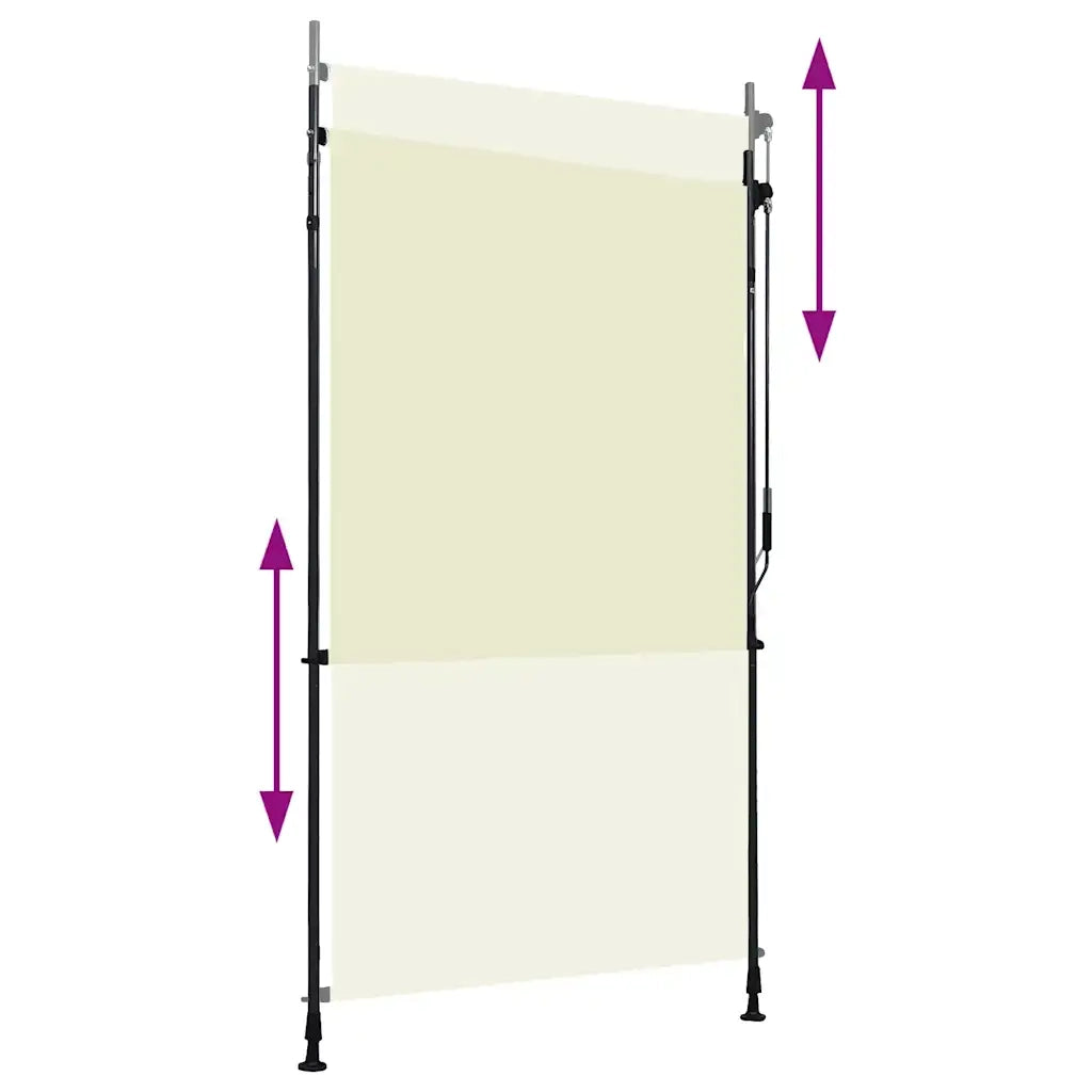 Tenda a Rullo per Esterni 120x270 cm Crema 145940
