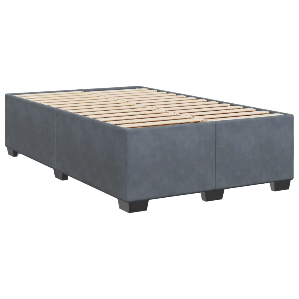 Letto con Box Spring, Materasso e LED Grigio Scuro 120 x 200 cm 3452151