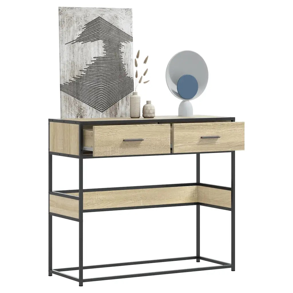 Tavolo Consolle | Tavolo d'Ingresso Rovere Sonoma 90x35x80 cm in Legno Multistrato