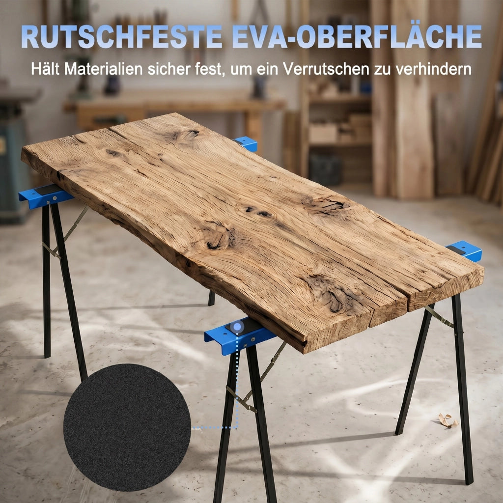 Tavolo robusto pieghevole ¨C Xylo ¨C blu e nero
