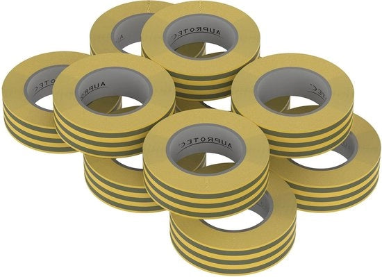 Telaio isolante giallo-verde 15 mm x 10 m VDE nastro PVC - elettricisti - DIN EN 60454-3-1