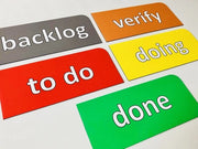 Tabellone di Scrittura Magnetico per Progetti Scrum con 5 Cartelle