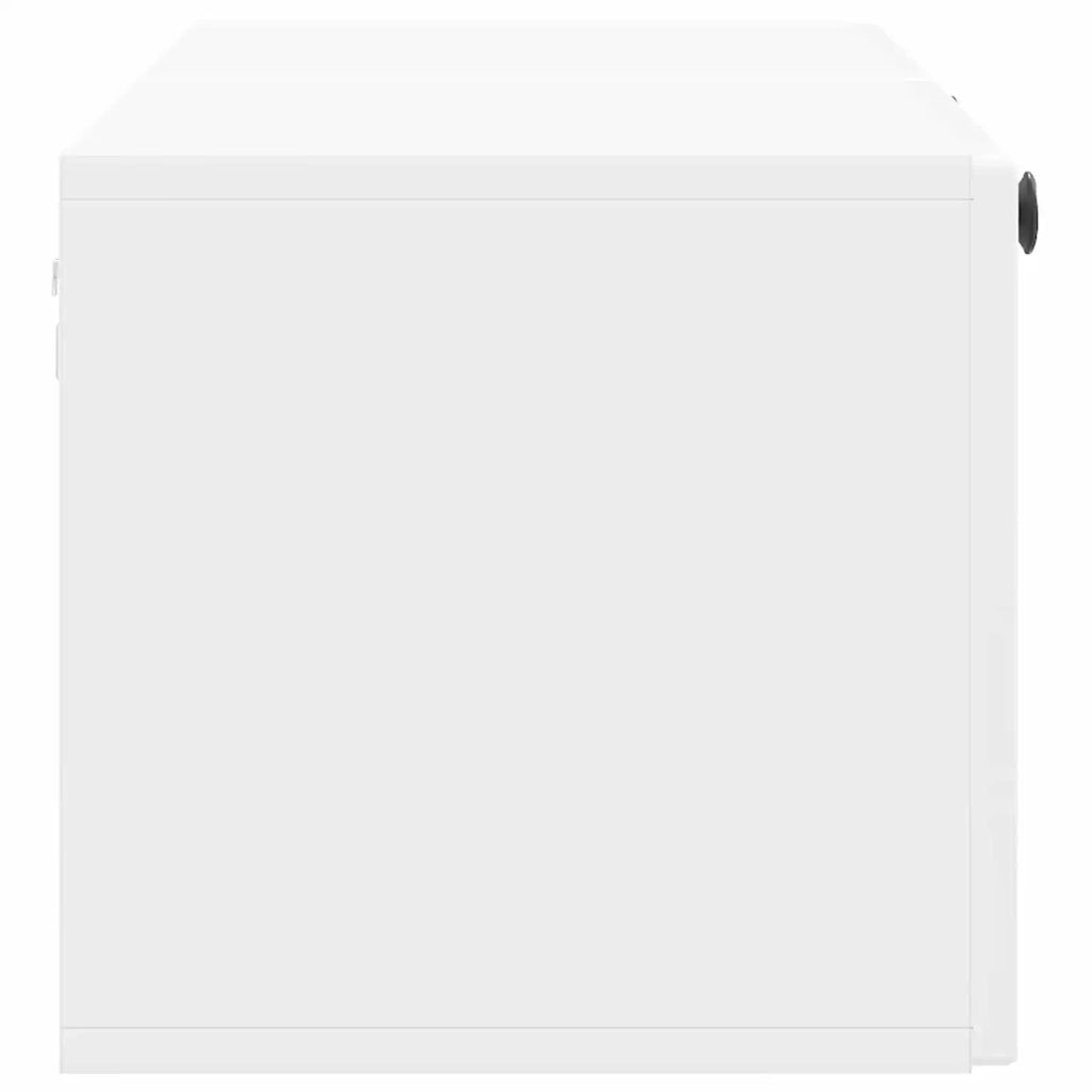 Mobile Porta TV da Muro Bianco Lucido 98 x 31 x 30 cm 898049