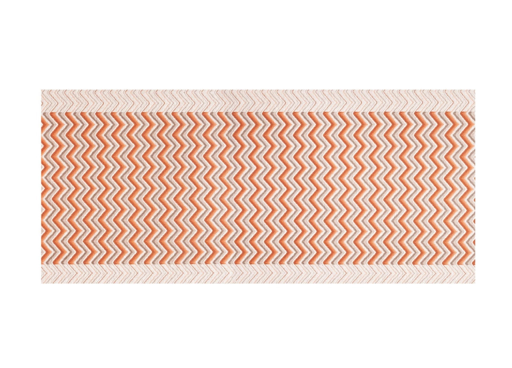 Tappeto Passatoia Tessuto Jacquard Linea Emozioni Dis. Zig Zag Twist Arancio - 57x180 - Arancio