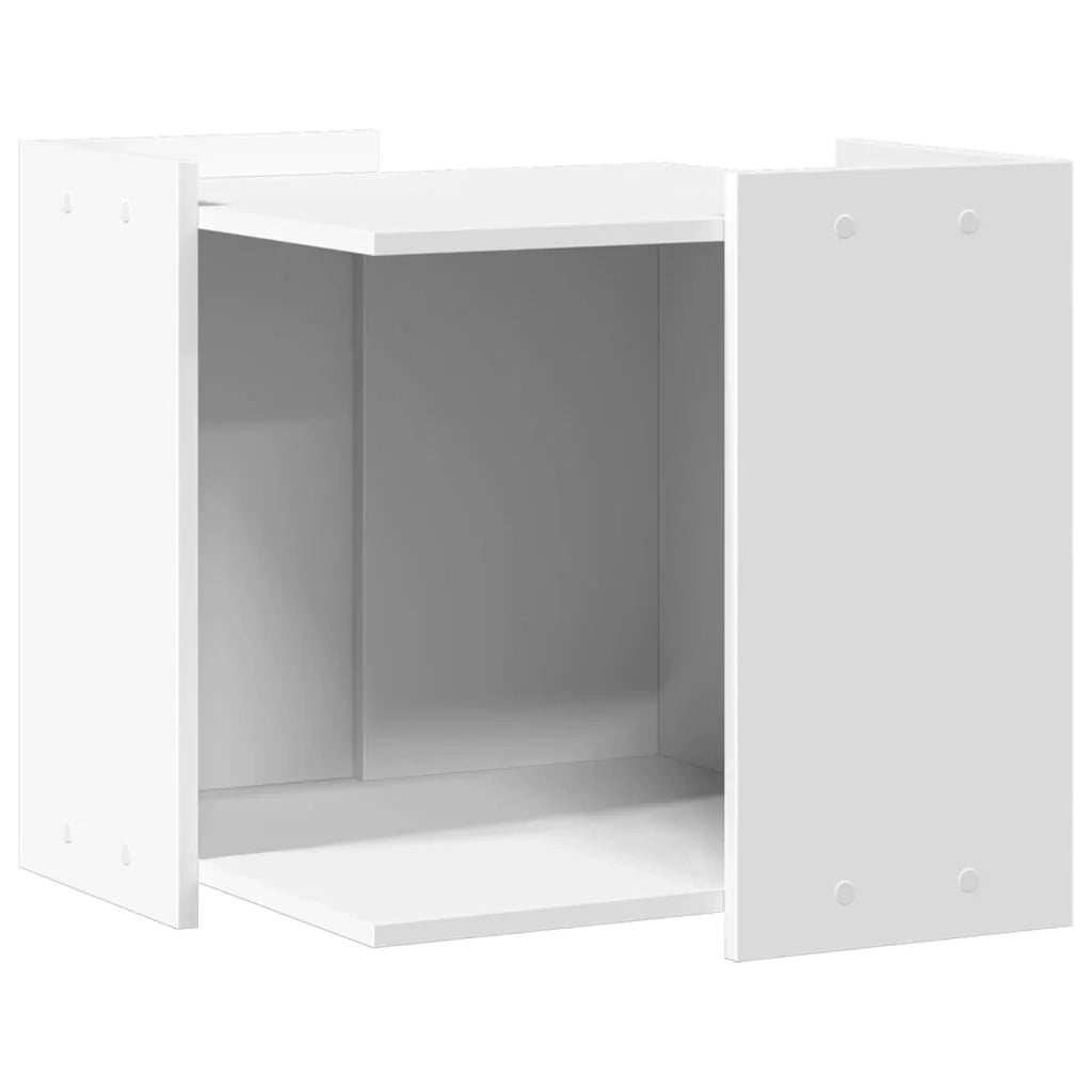 Mobiletto per lettiera per gatti in legno ingegnerizzato bianco 02_0043311